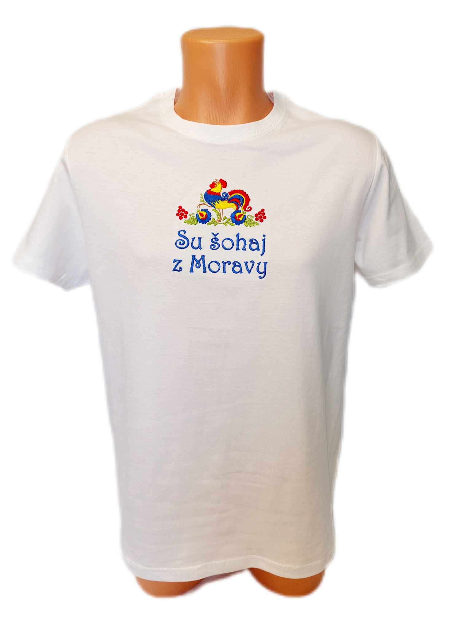 Pánské trièko s výšivkou Šohaj z Moravy bílé - zvìtšit obrázek